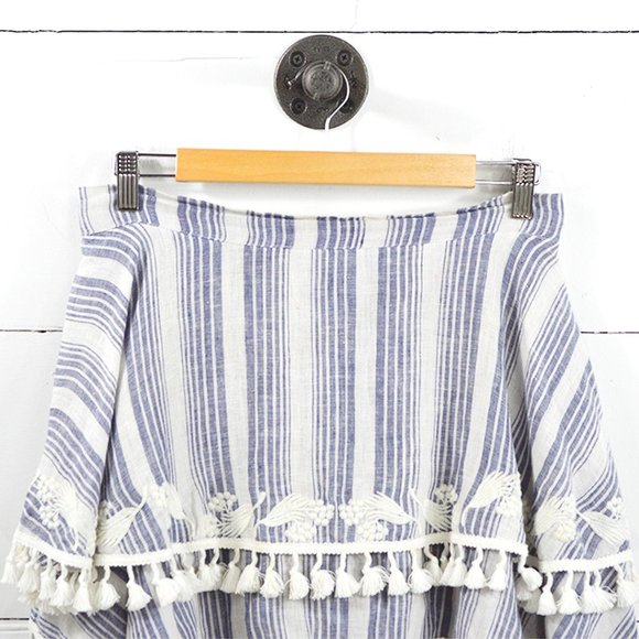 Tryb Fringe Linen Skirt #127-36 - Picture 2 of 3